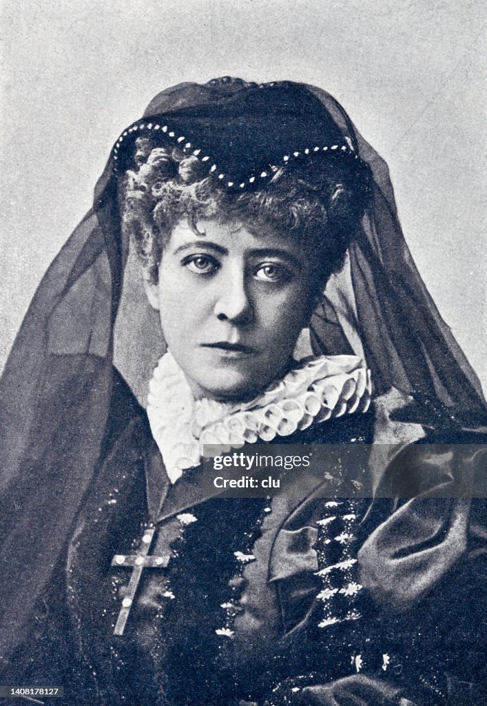 Adele Sandrock, German actress, playing Maria Stuart