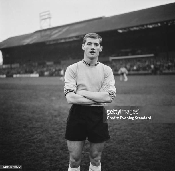 British footballer George Harris , Watford winger, ahead of the English League Division Three match between Crystal Palace and Watford at Selhurst...