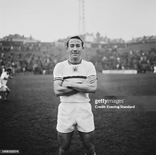 British footballer Eddie Werge , Palace winger, ahead of the English League Division Three match between Crystal Palace and Watford at Selhurst Park...