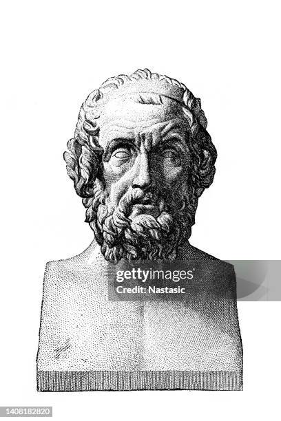 homer- ancient greek poet - classic literature stock illustrations