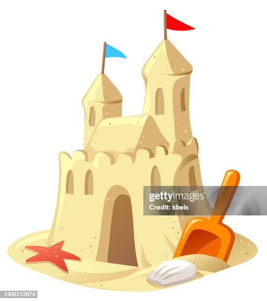 illustrations, cliparts, dessins animés et icônes de château de sable - château de sable