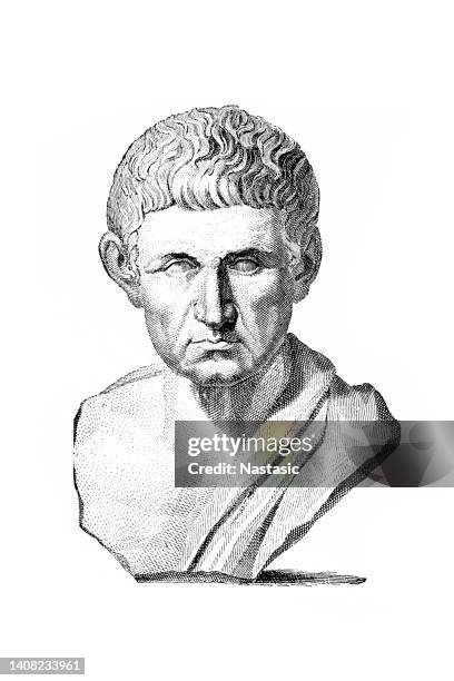 aristotle (384 bc - 322 bc), classical greek philosopher. he is one of the most famous and influential philosophers of history - aristotle stock illustrations