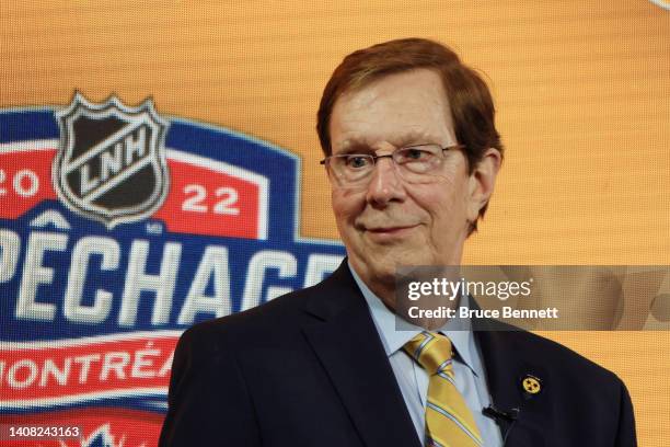 David Poile of the Nashville Predators attends the 2022 NHL Draft at the Bell Centre on July 07, 2022 in Montreal, Quebec, Canada.