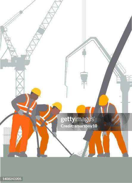 construction workers - construction work diversity stock illustrations