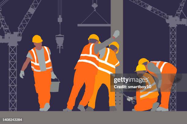 construction workers - manual worker stock illustrations