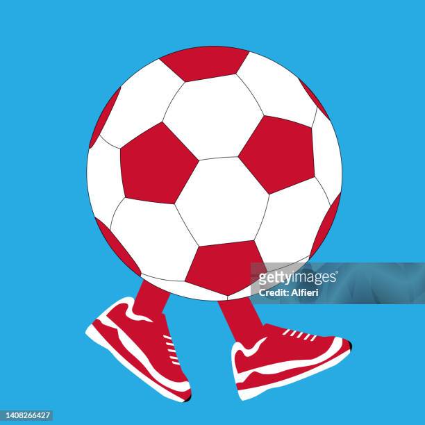 赤と白のサッカー - georgia点のイラスト素材／クリップアート素材／マンガ素材／アイコン素材