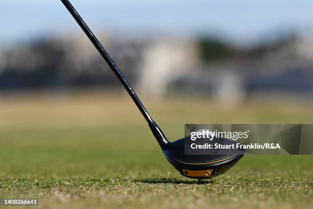 Detail of the driver of Jon Rahm of Spain during a practice round prior to The 150th Open at St Andrews Old Course on July 12, 2022 in St Andrews,...