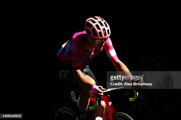 Alberto Bettiol of Italy and Team EF Education - Easypost attacks in the breakaway during the 109th Tour de France 2022, Stage 10 a 148,1km stage...