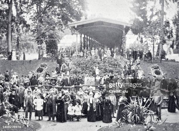 homburg vor der höhe, elisabethenbrunnen - bad homburg stock illustrations