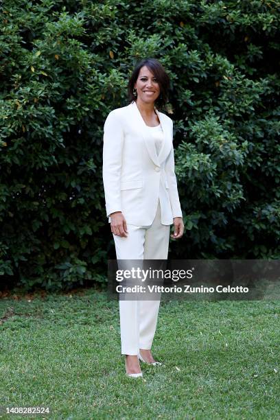 Nunzia De Girolamo attends the photocall at the BCT Benevento Cinema And Television Festival on July 12, 2022 in Benevento, Italy.