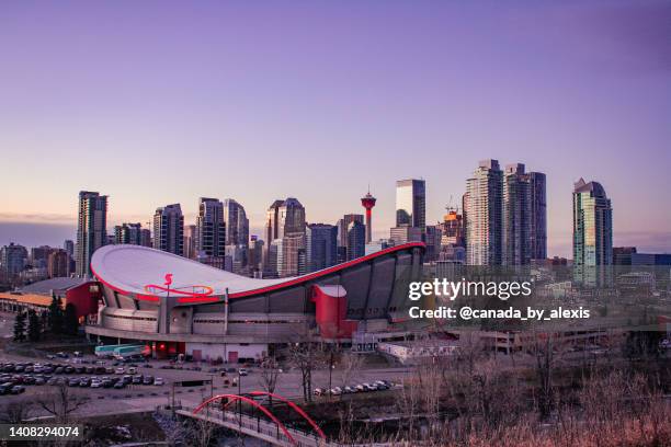 light purple calgary - calgary downtown stock pictures, royalty-free photos & images