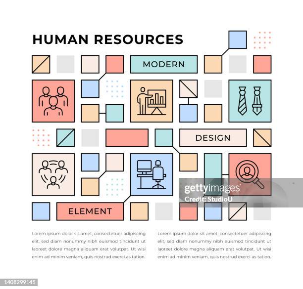human resources web banner concept - human resources background stock illustrations