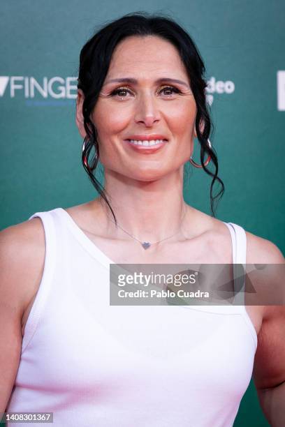 Singer Rosa Lopez attends the 'Padre No Hay Mas Que Uno 3' premiere at Callao cinema on July 12, 2022 in Madrid, Spain.