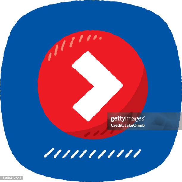 play button arrow doodle 4 - cable tv stock illustrations