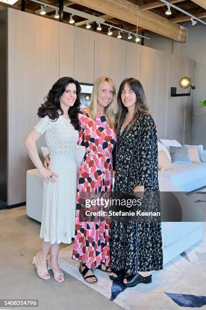 Keri Selig, Eve Gerber, and Kelly Atterton attend Robina Benson x Giorgetti on July 11, 2022 in Los Angeles, California.