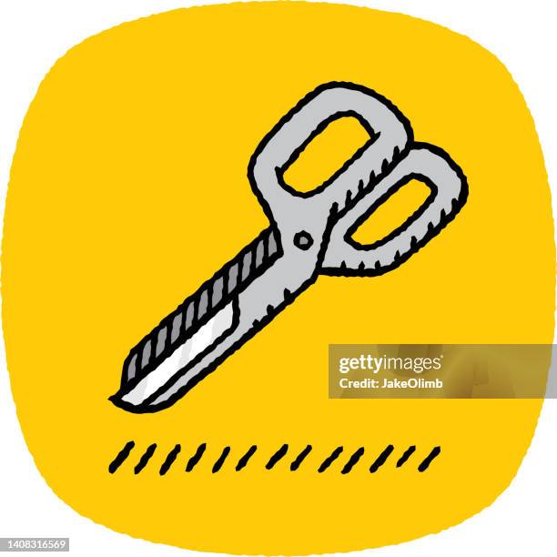 scissors doodle 7 - closing gap stock illustrations