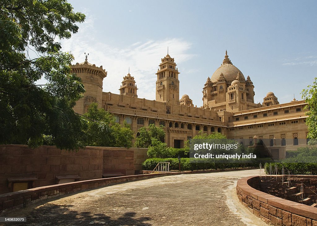 Facade of a palace, Umaid Bhawan Palace, Jodhpur, Rajasthan, India