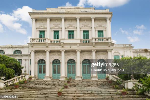 facade of a building, national library of india, kolkata, west bengal, india - kolkata stock pictures, royalty-free photos & images