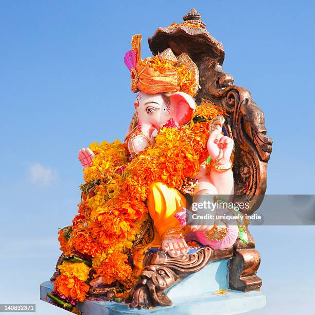 Closeup Of An Idol Of Lord Ganesha Mumbai Maharashtra India, Foto de stock
