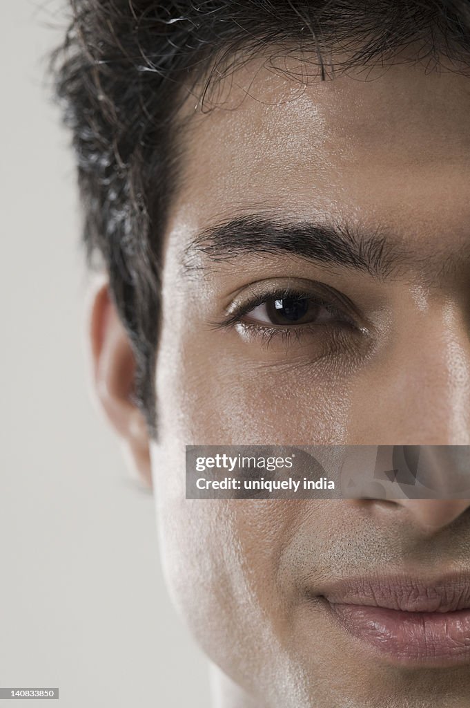 Close-up of a man's face