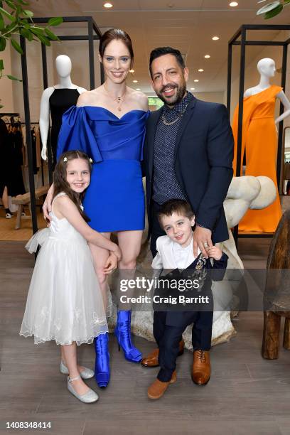 Ioni James Conran, Coco Rocha, James Conran, and Iver Eames Conran attend as Christian Siriano celebrates the opening of THE COLLECTIVE WEST on July...