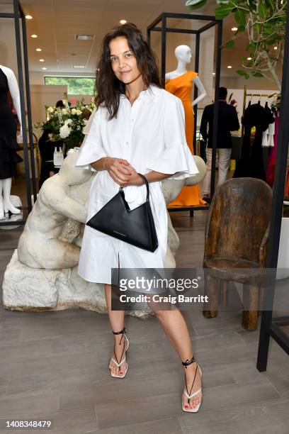 Katie Holmes attends as Christian Siriano celebrates the opening of THE COLLECTIVE WEST on July 12, 2022 in Westport, Connecticut.