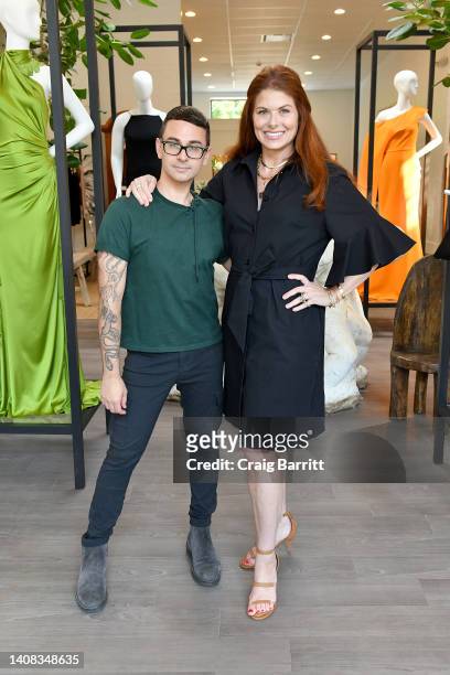 Christian Siriano and Debra Messing attend as Christian Siriano celebrates the opening of THE COLLECTIVE WEST on July 12, 2022 in Westport,...
