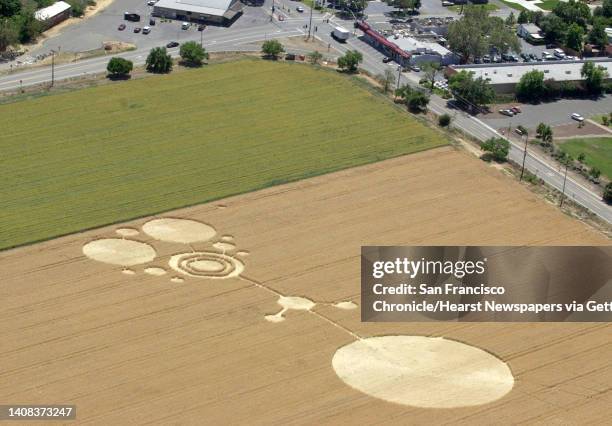 Cropcircles150_pc.jpg Crop circles mysteriously appeared in a wheat filed near the intersection of Suisun Valley Rd. And Rockville Rd. Sometime...