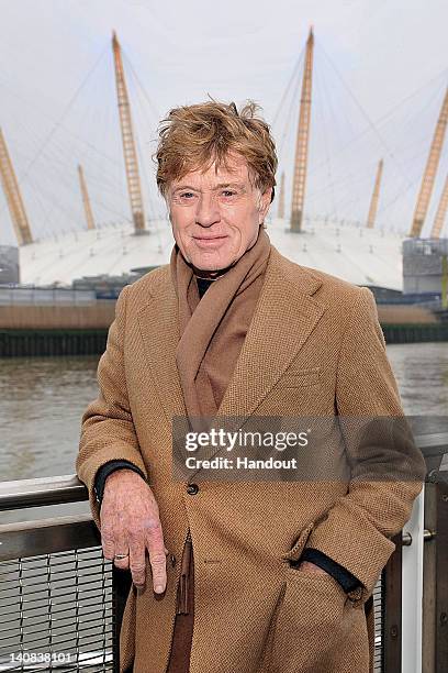 In this handout image provided by The 02/AEG Europe, Robert Redford attended The 02 on March 15, 2011 in London England for the initial announcement...