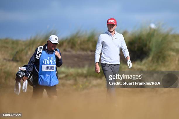 Morgan Hoffmann of the United States walks during a practice round prior to The 150th Open at St Andrews Old Course on July 13, 2022 in St Andrews,...