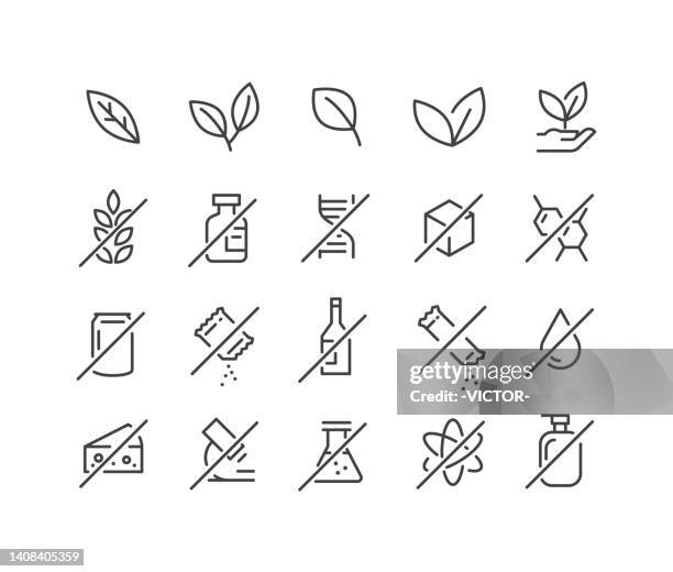 organic icons - classic line serie - genetic modification stock-grafiken, -clipart, -cartoons und -symbole