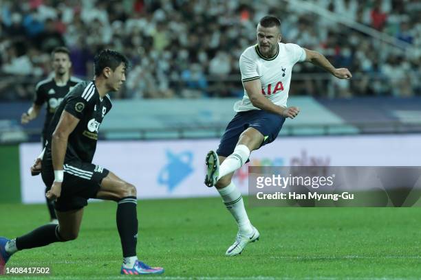 Eric Dier of Tottenham Hotspur scores the opening goal during the preseason friendly match between Tottenham Hotspur and Team K League at Seoul World...