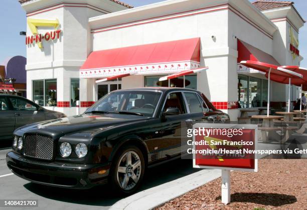 Lunchtime crowd gathered to admire a $271,000 2007 Bentley Arnage T at an In-N-Out burger restaurant in Oakland, Calif. On Thursday, March 29, 2007....
