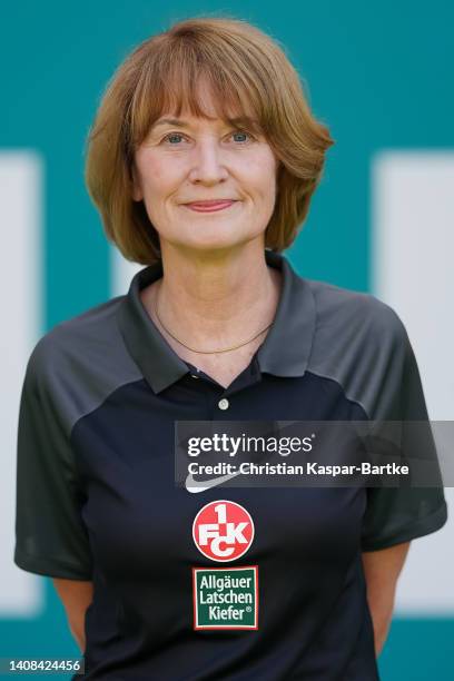 Dr. Claudia Thaler, Team doctor of 1. FC Kaiserslautern poses during the team presentation at Fritz-Walter-Stadion on July 12, 2022 in...