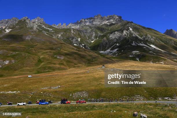 General view of Geraint Thomas of The United Kingdom and Team INEOS Grenadiers, Jonas Vingegaard Rasmussen of Denmark and Team Jumbo - Visma, Tadej...