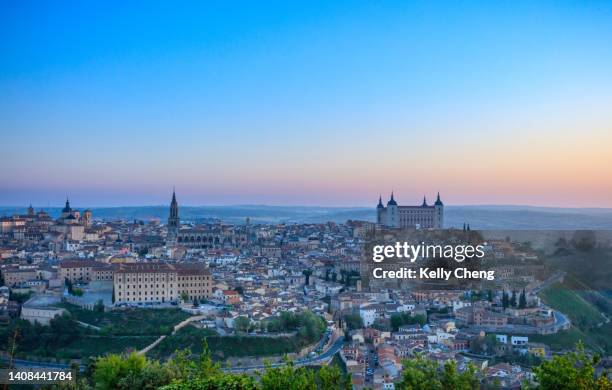 view of toledo, spain - toledo province stock pictures, royalty-free photos & images