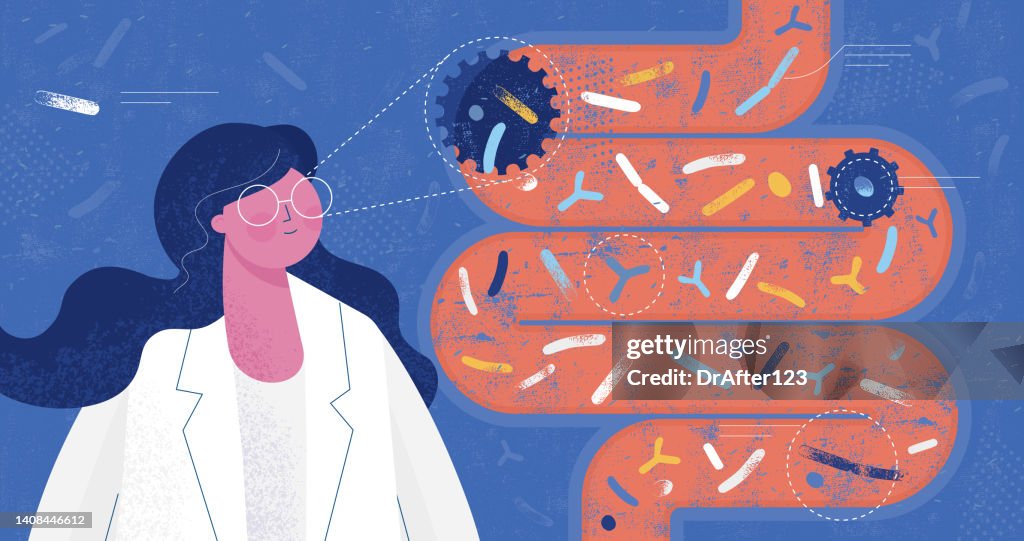 Gut Probiotics Concept