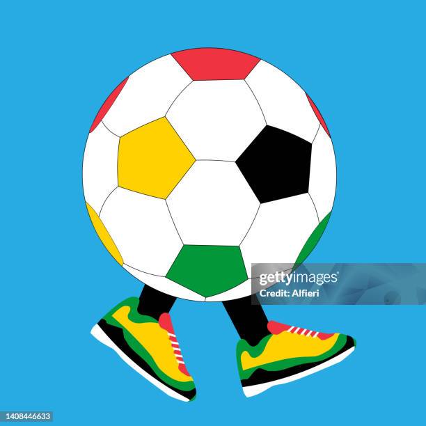 ghana football - african soccer fans stock illustrations
