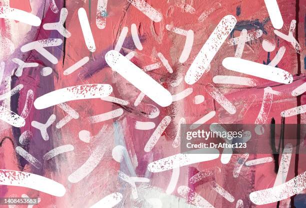 probiotics abstract background - microbiome stock illustrations