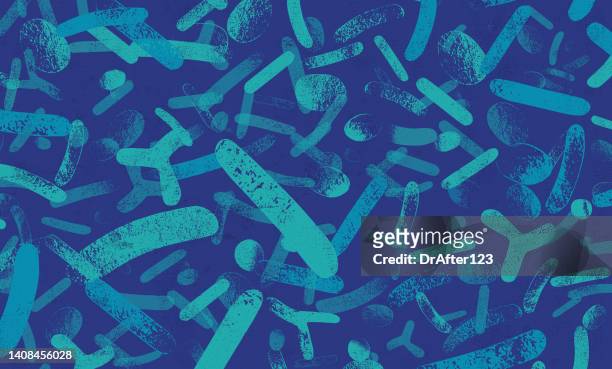 probiotics live bacteria background - bacterium stock illustrations