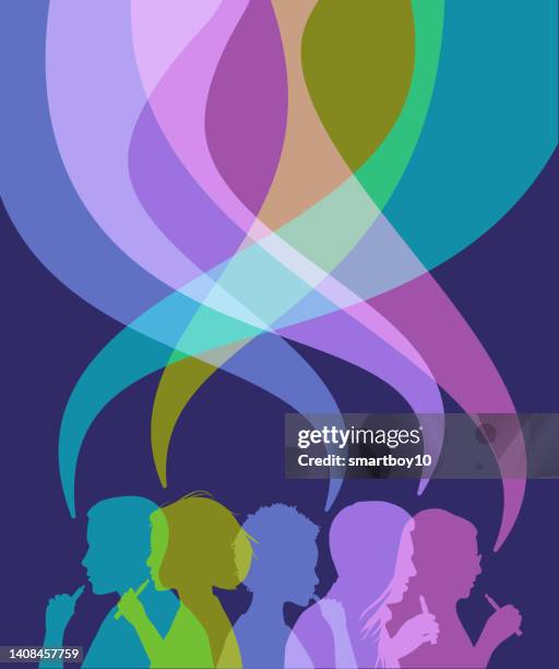 stockillustraties, clipart, cartoons en iconen met vapes or e-cigarettes - stoppen met roken