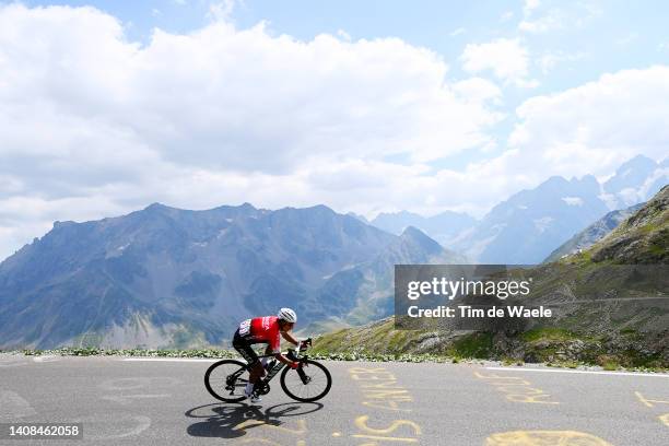 Nairo Alexander Quintana Rojas of Colombia and Team Arkéa - Samsic competes in the chase group at the Col du Galibier during the 109th Tour de France...