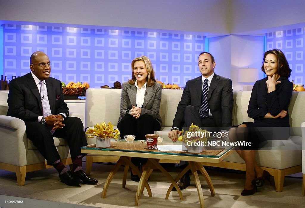 Michelle Rutherford Nbc Weather and Feature Reporter Al Roker, Co-Anchors Meredith Vieira and ...