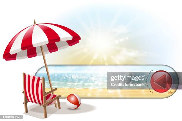 relax camp banner - sunshade stock illustrations