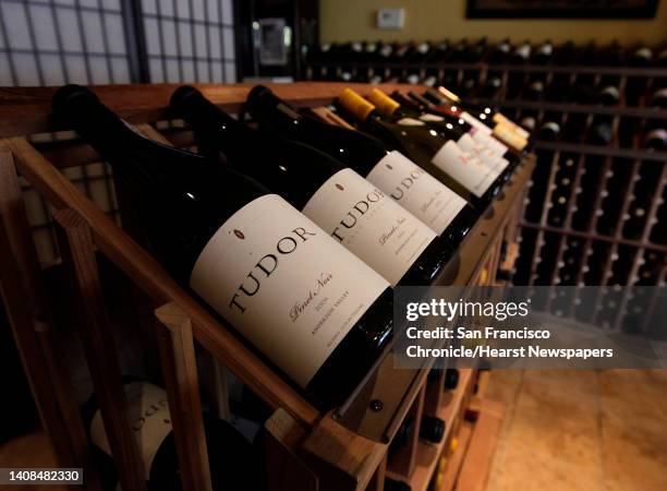Pinot noir from Tudor Wines is ready to taste at Andre's Bouchee restaurant and wine shop in Carmel.