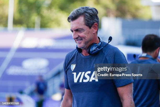 Fernando Ferrara, head coach of Argentina looks on during the FIH Hockey Women's World Cup 2022, quarter finals, hockey match played between...