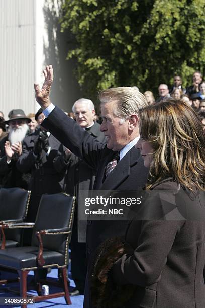 Tomorrow" Episode 22 -- Aired 5/14/06 -- Pictured: Martin Sheen as President Josiah "Jed" Bartlet, Stockard Channing as Abbey Bartlet -- Photo by:...