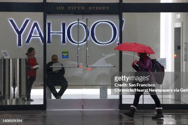The entrance to the Yahoo office building is seen on Fifth Street in San Francisco, Calif. On Thursday, Dec. 15, 2016. The tech giant revealed that a...