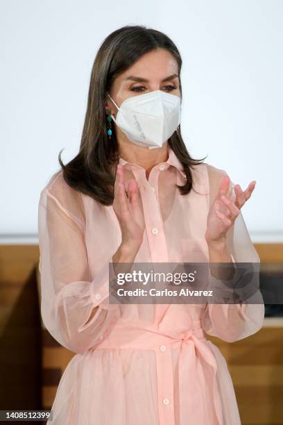 Queen Letizia of Spain attends the National Culture awards 2020 at the El Prado museum on July 13, 2022 in Madrid, Spain.