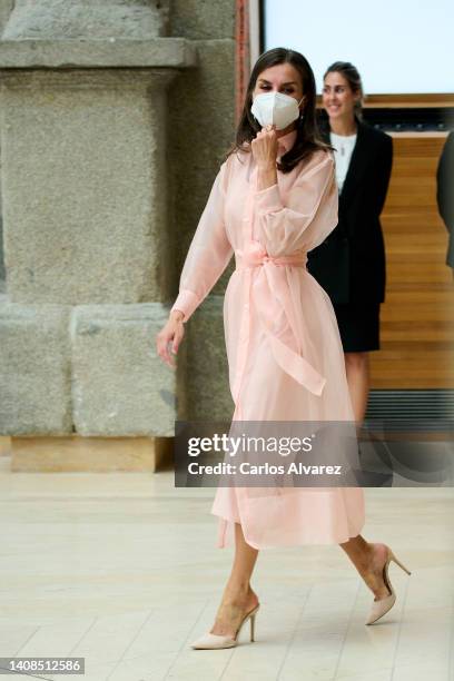 Queen Letizia of Spain attends the National Culture awards 2020 at the El Prado museum on July 13, 2022 in Madrid, Spain.